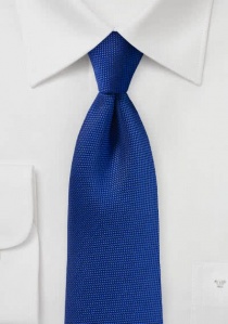 Cravate fine texturée bleu royal