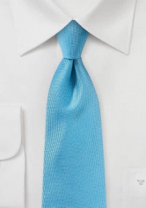 Cravate délicate structurée bleu cyan
