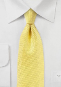 Cravate jaune structurée