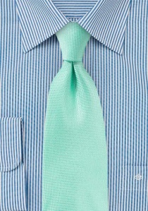 Cravate texturée vert menthe