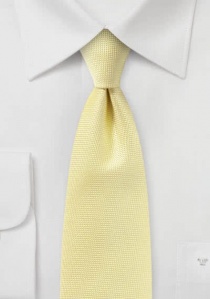 Cravate texturée jaune pâle