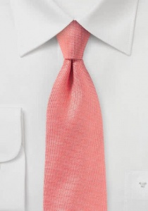 Cravate corail texturée