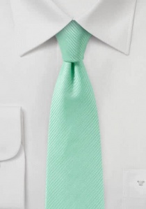 Cravate structure rayée vert pâle