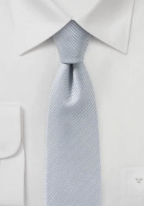 Cravate structurée rayée gris clair