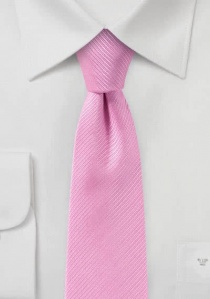 Cravate structurée rayée rose bonbon