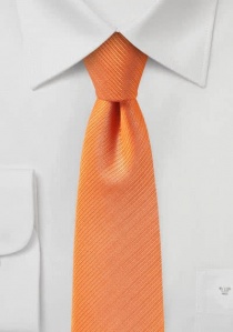 Cravate structurée rayée orange vif