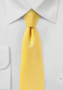 Cravate structurée rayée jaune d'or