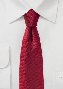 Cravate rayée structure rouge