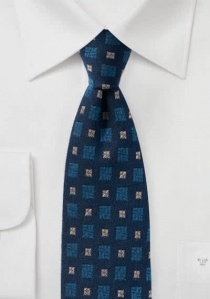 Cravate Laine Caisses bleu nuit