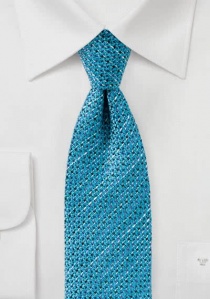 Cravate bleu turquoise structurée