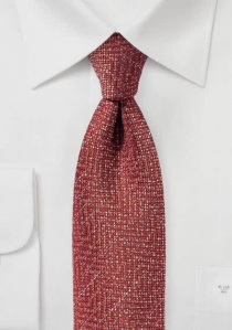 Cravate d'affaires structurée rouge cerise