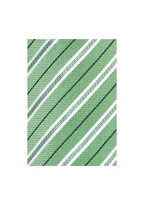 Cravate en coton à rayures vert pâle
