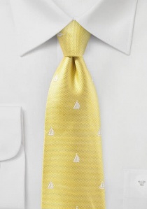 Cravate voiliers jaune
