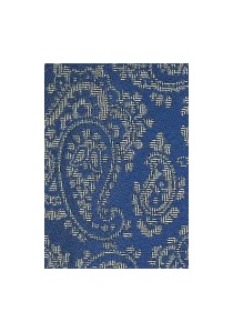 Cravate motif paisley bleu royal