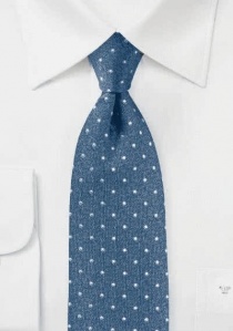 Cravate business à pois bleu marine