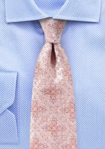 Cravate homme décorée de fleurs roses