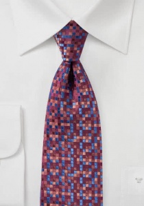 Cravate Carré-Surfaces bordeaux bleu royal