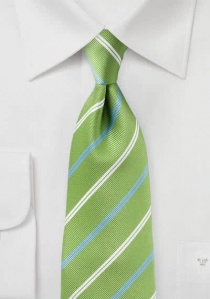 Cravate Business rayée vert noble
