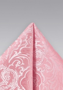 Pochette motif cachemire rose blush