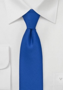 Cravate étroite texturée bleu royal