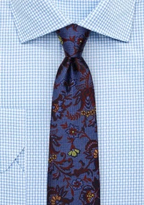 Cravate motif vrille bleu léger