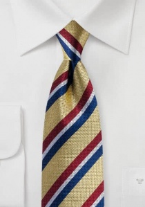 Cravate à rayures jaune