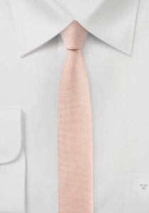 Cravate très étroite rose clair