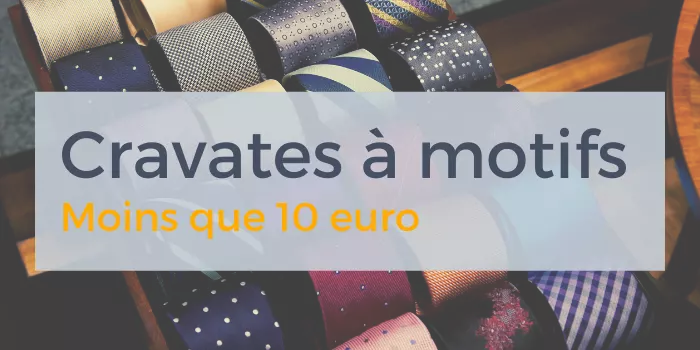 Cravates à motifs moins que 10 euro